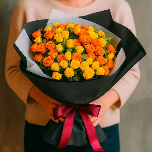 Букет цветов «Яркое пламя»